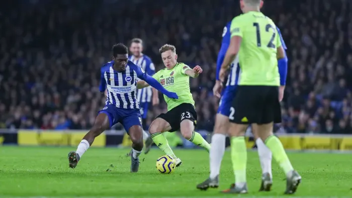 Framed Print : Brighton and Hove Albion vs. Sheffield United: Premier League Battle at American Express Community Stadium (21DEC19) Framed Print : Brighton and Hove Albion vs. Sheffield United: Premier League Battle at American Express Community Stadium (21DEC19)