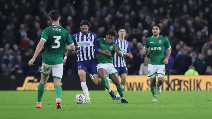 Framed Print : Brighton & Hove Albion vs. Sheffield Wednesday: FA Cup Battle at American Express Community Stadium (04.01.20) Framed Print : Brighton & Hove Albion vs. Sheffield Wednesday: FA Cup Battle at American Express Community Stadium (04.01.20)