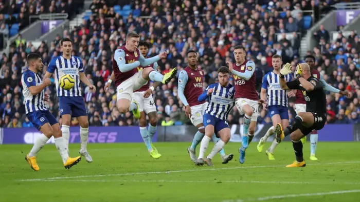 Framed Print : Brighton and Hove Albion vs. Aston Villa: A Premier League Clash at American Express Community Stadium (January 18, 2020)