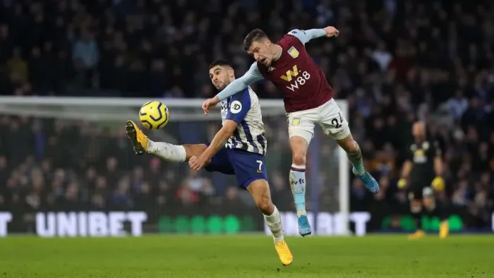 Framed Print : Brighton and Hove Albion vs. Aston Villa: A Premier League Clash at American Express Community Stadium (January 18, 2020)