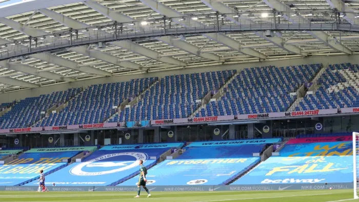 Framed Print : Brighton and Hove Albion vs. Arsenal: Premier League Showdown at American Express Community Stadium (June 2020) Framed Print : Brighton and Hove Albion vs. Arsenal: Premier League Showdown at American Express Community Stadium (June 2020)