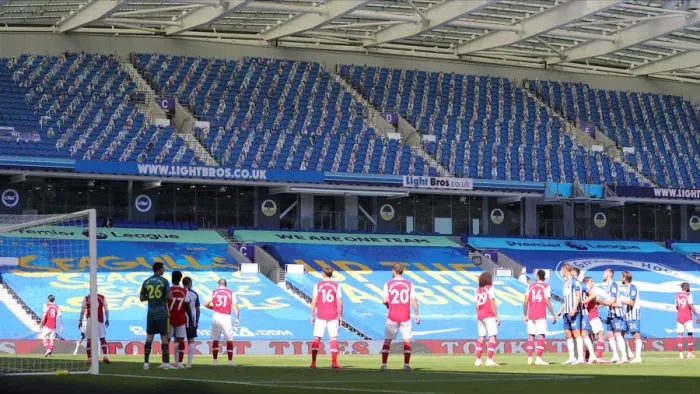 Framed Print : Brighton and Hove Albion vs. Arsenal: Premier League Showdown at American Express Community Stadium (20JUN20) Framed Print : Brighton and Hove Albion vs. Arsenal: Premier League Showdown at American Express Community Stadium (20JUN20)