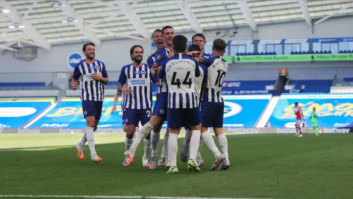 Framed Print : Brighton and Hove Albion vs. Arsenal: Premier League Showdown at American Express Community Stadium (June 2020) Framed Print : Brighton and Hove Albion vs. Arsenal: Premier League Showdown at American Express Community Stadium (June 2020)