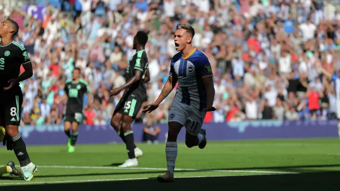 Framed Print : Brighton & Hove Albion vs. Leicester City: 2022 / 23 Premier League Clash at American Express Community Stadium (September 4, 2022) Framed Print : Brighton & Hove Albion vs. Leicester City: 2022 / 23 Premier League Clash at American Express Community Stadium (September 4, 2022)