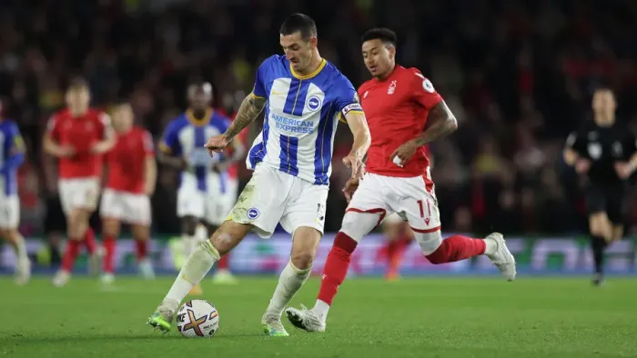 Framed Print : Brighton and Hove Albion vs. Nottingham Forest: Premier League Clash at American Express Community Stadium (18OCT22) Framed Print : Brighton and Hove Albion vs. Nottingham Forest: Premier League Clash at American Express Community Stadium (18OCT22)