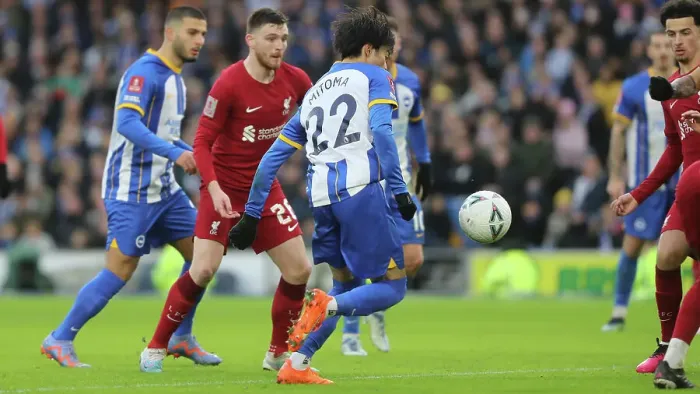 Framed Print : Brighton & Hove Albion vs. Liverpool: FA Cup Fourth Round Clash at American Express Community Stadium (29Jan23) Framed Print : Brighton & Hove Albion vs. Liverpool: FA Cup Fourth Round Clash at American Express Community Stadium (29Jan23)