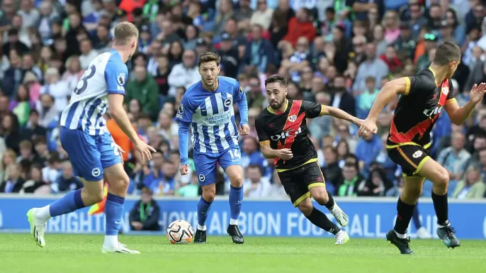 Framed Print : Brighton & Hove Albion vs. Rayo Vallecano: Pre-Season Friendly at American Express Community Stadium - August 6, 2023 Framed Print : Brighton & Hove Albion vs. Rayo Vallecano: Pre-Season Friendly at American Express Community Stadium - August 6, 2023