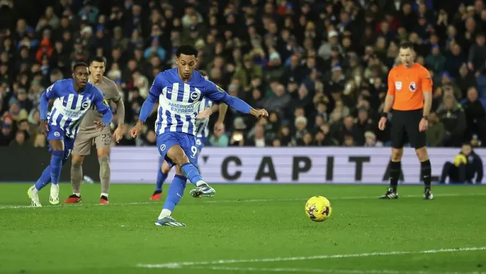 Framed Print : Brighton & Hove Albion vs. Tottenham Hotspur: A Premier League Battle at American Express Stadium (28DEC23)