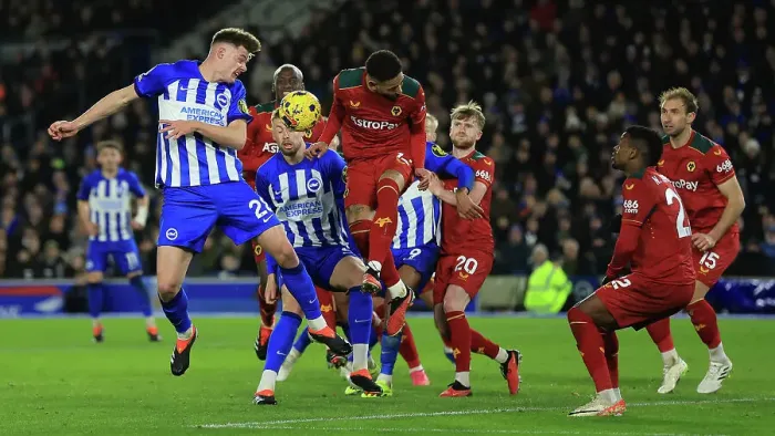 Framed Print : Brighton and Hove Albion vs. Wolverhampton Wanderers: A Premier League Clash at American Express Stadium (January 21, 2024)