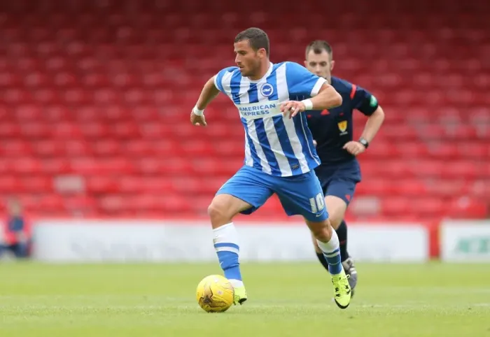 Framed Print : Brighton and Hove Albion vs Aberdeen: Pre-Season Battle at Pittodrie, July 2015