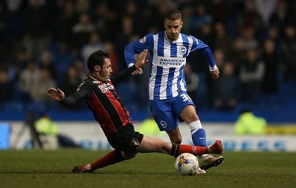Brighton and Hove Albion vs AFC Bournemouth: Joe Bennett in Action (10APR15)