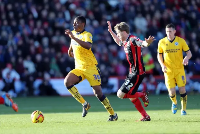 Framed Print : Brighton & Hove Albion vs. AFC Bournemouth: 2013-14 Away Game Framed Print : Brighton & Hove Albion vs. AFC Bournemouth: 2013-14 Away Game