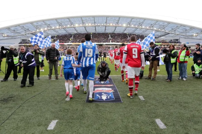 Framed Print : Brighton & Hove Albion vs Arsenal (2012-13 Season): A Home Game Review - Arsenal's January Visit