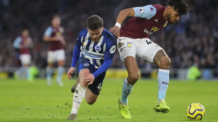 Framed Print : Brighton and Hove Albion vs Aston Villa: A Premier League Clash at American Express Community Stadium (18th January 2020)