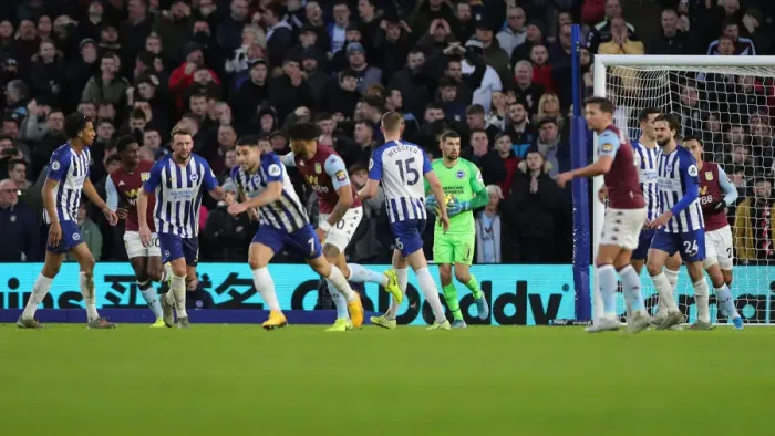 Framed Print : Brighton & Hove Albion vs Aston Villa: A Premier League Clash at American Express Community Stadium (January 18, 2020)