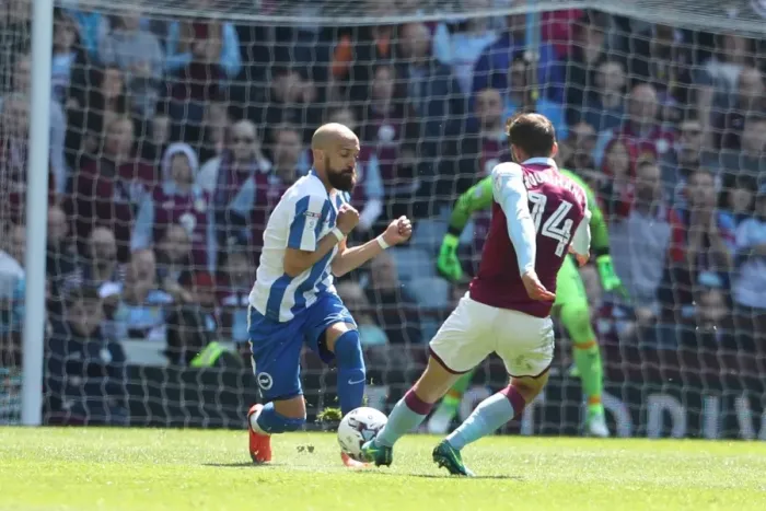Framed Print : Brighton and Hove Albion vs. Aston Villa: EFL Sky Bet Championship Showdown at Villa Park (07MAY17)