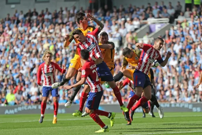 Framed Print : Brighton and Hove Albion vs Atletico de Madrid: Pre-Season Battle at the American Express Community Stadium (August 6, 2017) Framed Print : Brighton and Hove Albion vs Atletico de Madrid: Pre-Season Battle at the American Express Community Stadium (August 6, 2017)