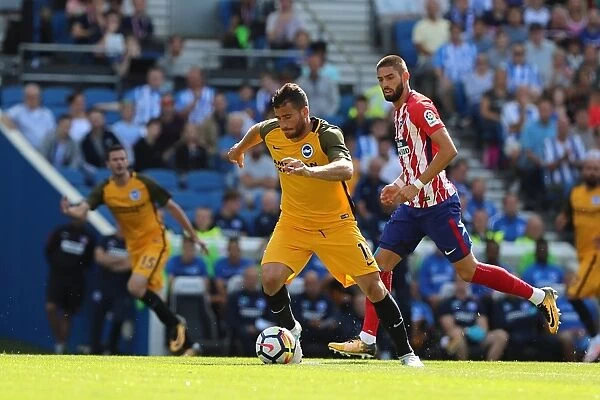 Brighton & Hove Albion vs Atletico Madrid: Tomer Hemed in Action at American Express Community Stadium (August 2017)
