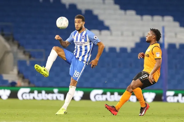 Framed Print : Brighton and Hove Albion vs Barnet: Connor Goldson in Action, EFL Cup 2017 Framed Print : Brighton and Hove Albion vs Barnet: Connor Goldson in Action, EFL Cup 2017