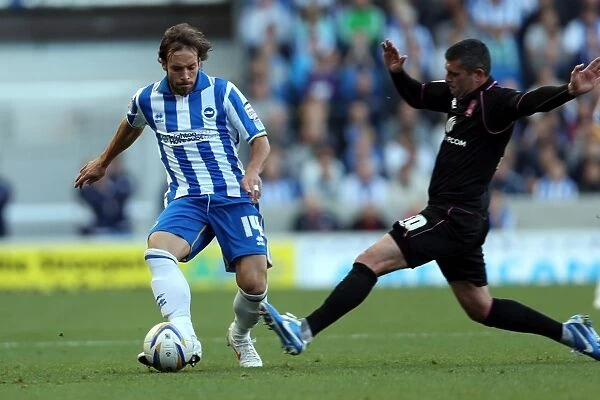Brighton & Hove Albion vs Birmingham City: Inigo Calderon in Action, Npower Championship, Amex Stadium, September 29, 2012