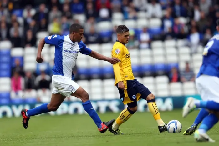 Framed Print : Brighton & Hove Albion vs. Birmingham City: Away Game (2013-14 Season)
