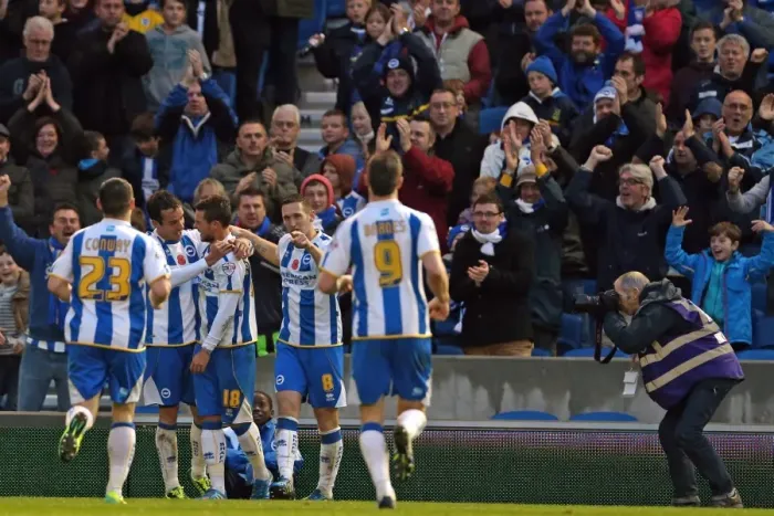 Framed Print : Brighton & Hove Albion vs. Blackburn Rovers (2013-14 Season) - Home Game Framed Print : Brighton & Hove Albion vs. Blackburn Rovers (2013-14 Season) - Home Game