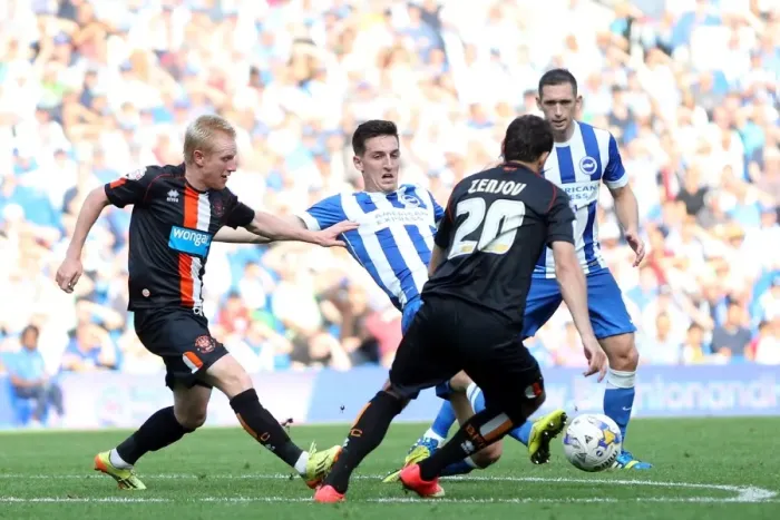 Framed Print : Brighton & Hove Albion vs. Blackpool: 2014-15 Season Home Game Framed Print : Brighton & Hove Albion vs. Blackpool: 2014-15 Season Home Game
