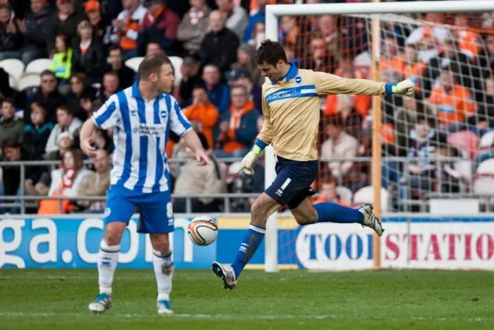 Framed Print : Brighton & Hove Albion vs. Blackpool: Away Game - March 19, 2012 (Season 2011-12) Framed Print : Brighton & Hove Albion vs. Blackpool: Away Game - March 19, 2012 (Season 2011-12)