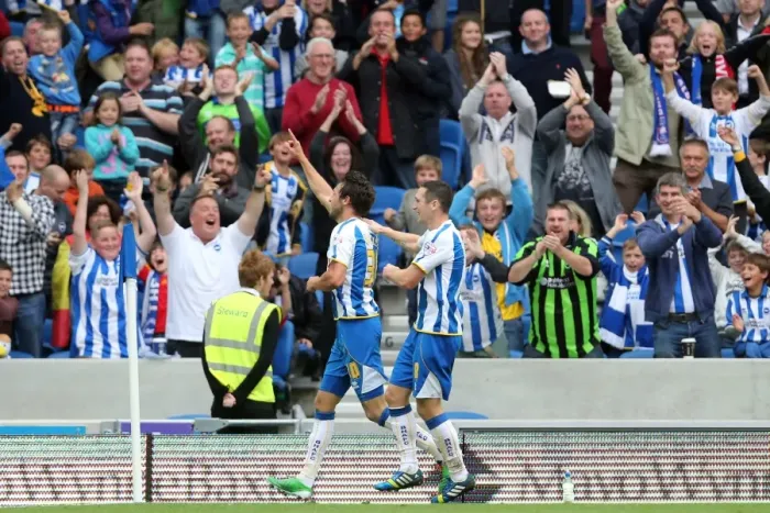Framed Print : Brighton & Hove Albion vs. Bolton Wanderers (Spanish Day): 21-09-2013 - Home Game, Season 2013-14 Framed Print : Brighton & Hove Albion vs. Bolton Wanderers (Spanish Day): 21-09-2013 - Home Game, Season 2013-14