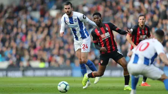 Framed Print : Brighton and Hove Albion vs Bournemouth: Premier League Showdown at American Express Community Stadium (13APR19) Framed Print : Brighton and Hove Albion vs Bournemouth: Premier League Showdown at American Express Community Stadium (13APR19)