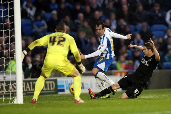 Framed Print : Brighton & Hove Albion vs. Bournemouth: Home Game - January 1, 2014 (Season 2013-14) Framed Print : Brighton & Hove Albion vs. Bournemouth: Home Game - January 1, 2014 (Season 2013-14)