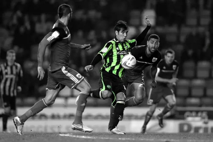 Framed Print : Brighton & Hove Albion vs. Bristol City (05-03-2013) - 2012-13 Away Game Highlights Framed Print : Brighton & Hove Albion vs. Bristol City (05-03-2013) - 2012-13 Away Game Highlights