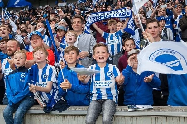 Brighton and Hove Albion vs. Bristol City: Passionate Fans in Action during the EFL Sky Bet Championship Match (April 29, 2017)