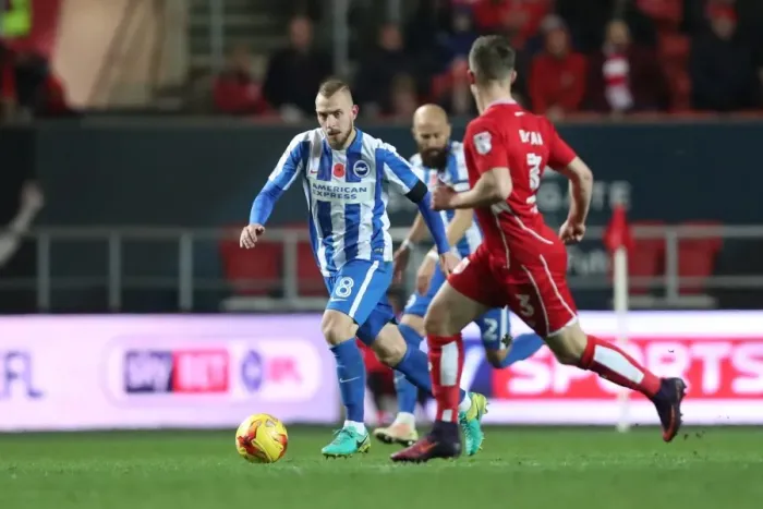 Framed Print : Brighton and Hove Albion vs. Bristol City: Championship Showdown at Ashton Gate Stadium (Nov 2016)