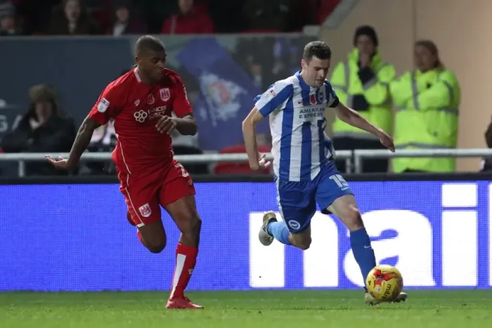 Framed Print : Brighton and Hove Albion vs. Bristol City: Championship Showdown at Ashton Gate Stadium (November 2016)
