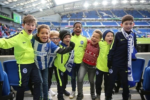Brighton and Hove Albion vs Burnley: A Sea of Passionate Fans during the Premier League Clash on December 16, 2017