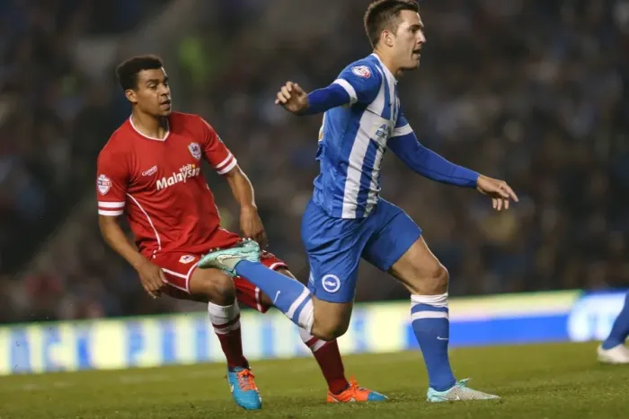 Framed Print : Brighton & Hove Albion vs. Cardiff City: 30SEP14 (Home Game)