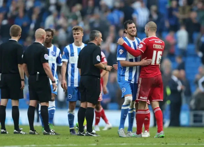 Framed Print : Brighton and Hove Albion vs. Cardiff City: Sky Bet Championship Clash, October 2015 Framed Print : Brighton and Hove Albion vs. Cardiff City: Sky Bet Championship Clash, October 2015