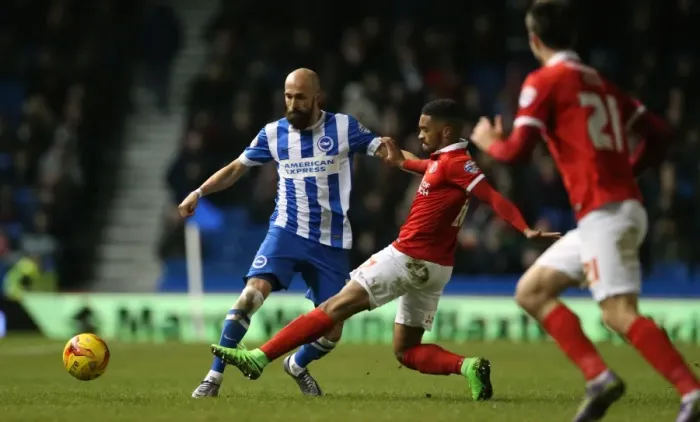 Framed Print : Brighton and Hove Albion vs Charlton Athletic: Sky Bet Championship Showdown at American Express Community Stadium (05DEC15)