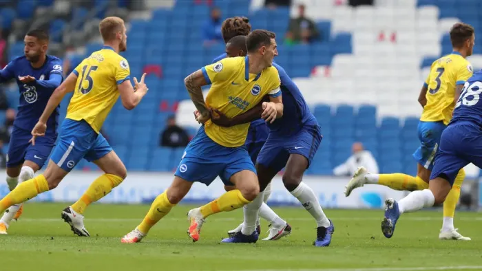 Framed Print : Brighton and Hove Albion vs. Chelsea: 2020 Pre-Season Clash at American Express Community Stadium