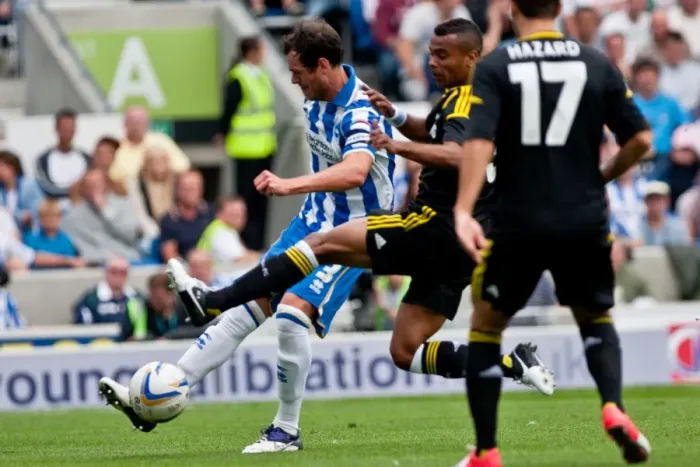 Framed Print : Brighton & Hove Albion vs. Chelsea: A Clash of Past Seasons (2012-13) Framed Print : Brighton & Hove Albion vs. Chelsea: A Clash of Past Seasons (2012-13)