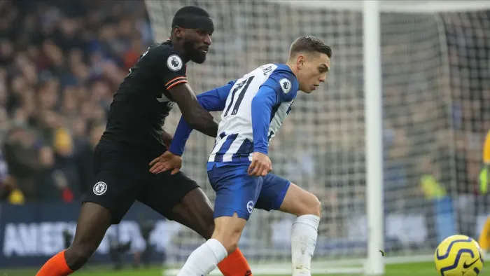 Framed Print : Brighton and Hove Albion vs. Chelsea: A Premier League Battle at American Express Community Stadium (01.01.20)
