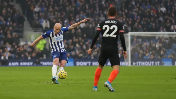 Framed Print : Brighton and Hove Albion vs. Chelsea: A Premier League Battle at American Express Community Stadium (01.01.20)