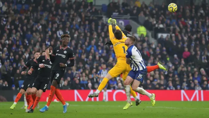 Framed Print : Brighton and Hove Albion vs. Chelsea: A Premier League Battle at American Express Community Stadium (01.01.20)