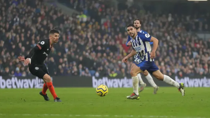 Framed Print : Brighton and Hove Albion vs. Chelsea: A Premier League Battle at American Express Community Stadium (01.01.20) Framed Print : Brighton and Hove Albion vs. Chelsea: A Premier League Battle at American Express Community Stadium (01.01.20)