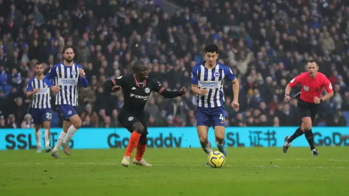 Framed Print : Brighton and Hove Albion vs. Chelsea: A Premier League Battle at American Express Community Stadium (01.01.20)