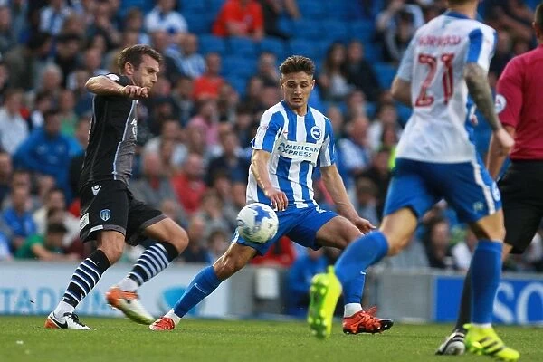 Brighton & Hove Albion vs Colchester United: Rob Hunt in Action during the EFL Cup First Round at American Express Community Stadium (09AUG16)