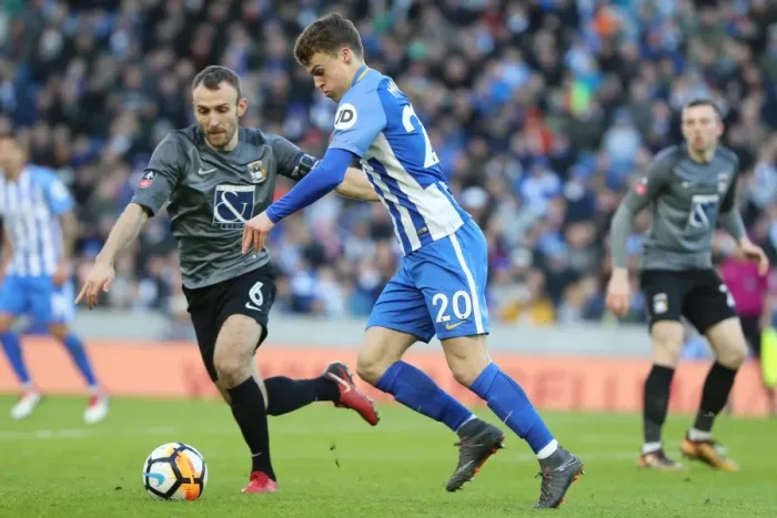 Framed Print : Brighton and Hove Albion vs Coventry City: FA Cup 5th Round Battle at the American Express Community Stadium (17FEB18) Framed Print : Brighton and Hove Albion vs Coventry City: FA Cup 5th Round Battle at the American Express Community Stadium (17FEB18)