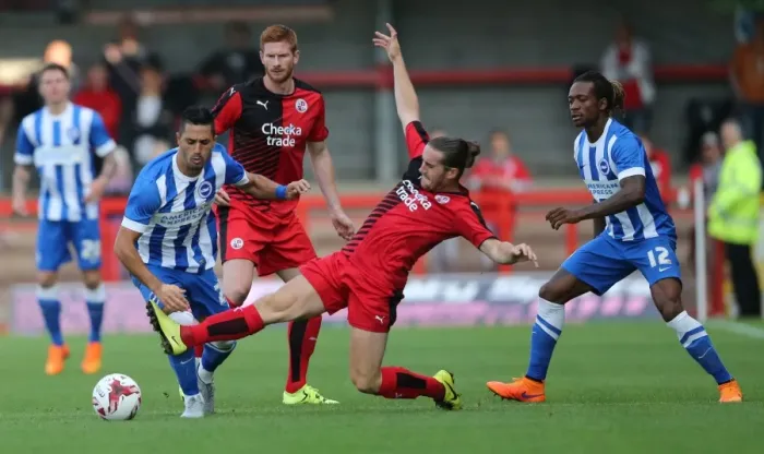Framed Print : Brighton and Hove Albion vs. Crawley Town: Pre-Season Friendly Clash at Checkatrade Stadium (22 / 07 / 2015)