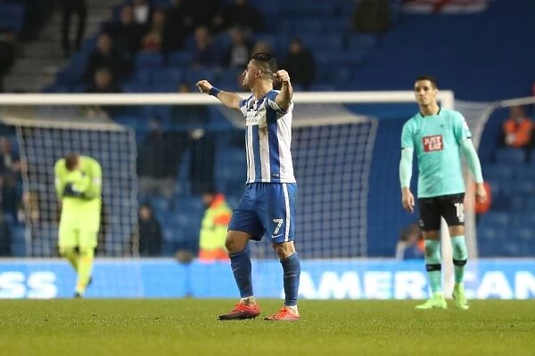 Brighton and Hove Albion vs. Derby County: Intense Championship Clash at American Express Community Stadium (10th March 2017)